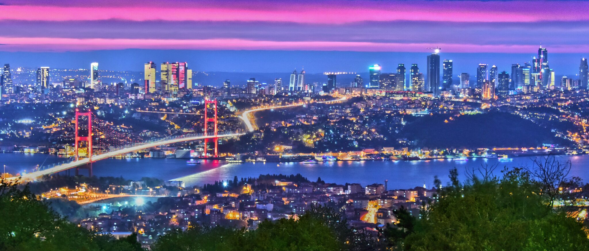 Panoramic View Of Istanbul With The Bosphorus Bridge | Pentrental ...